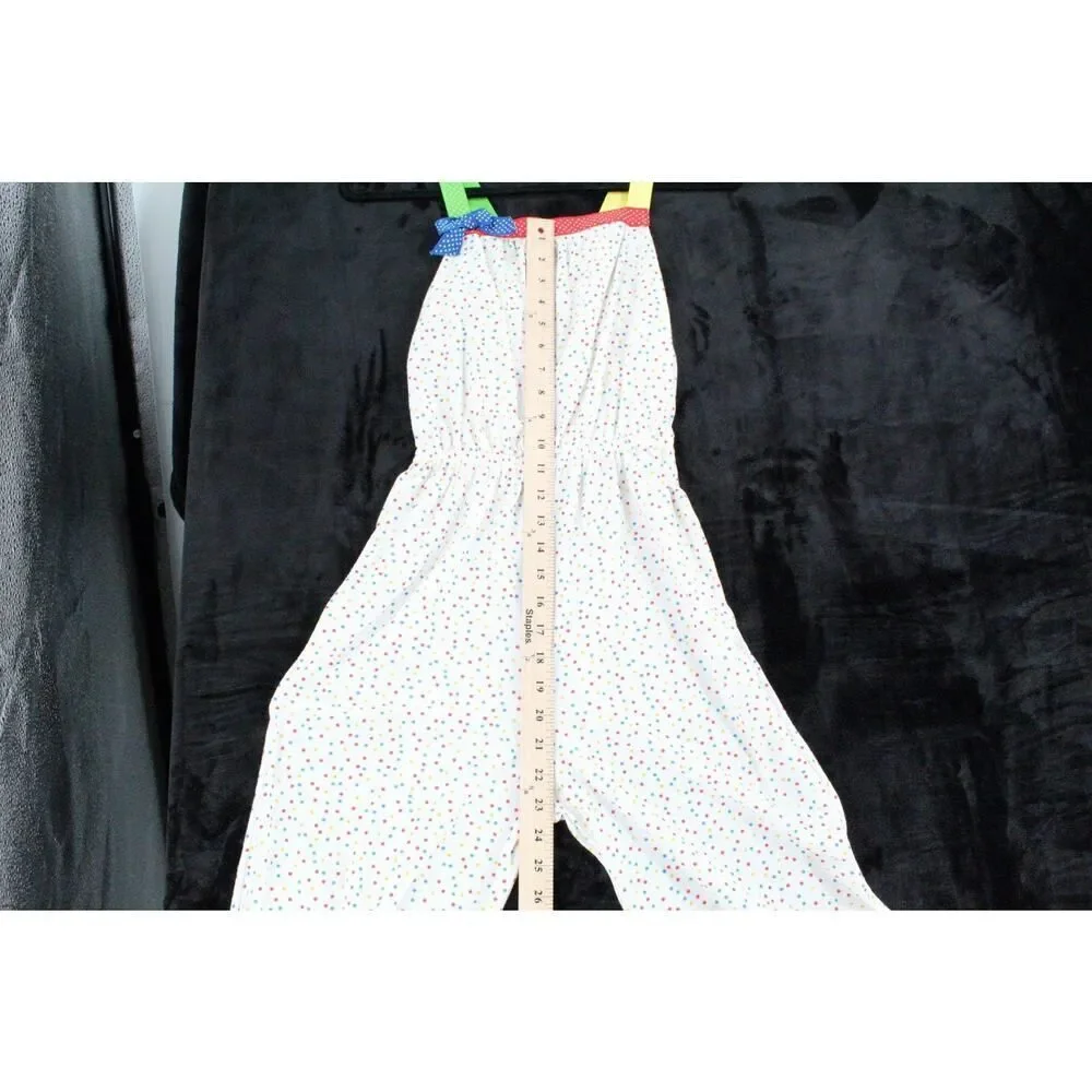 Vtg Jennifer Dale Polka Dot 70s Multicolor Romper Sz 9